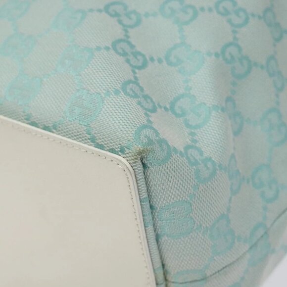 GUCCI GG Canvas Tote Bag Blue Gold 002 1098 Auth 125400 - Picture 4 of 16